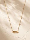 Collier Éclat Mouvant trois pierres mobiles acier inoxydable doré Merielle